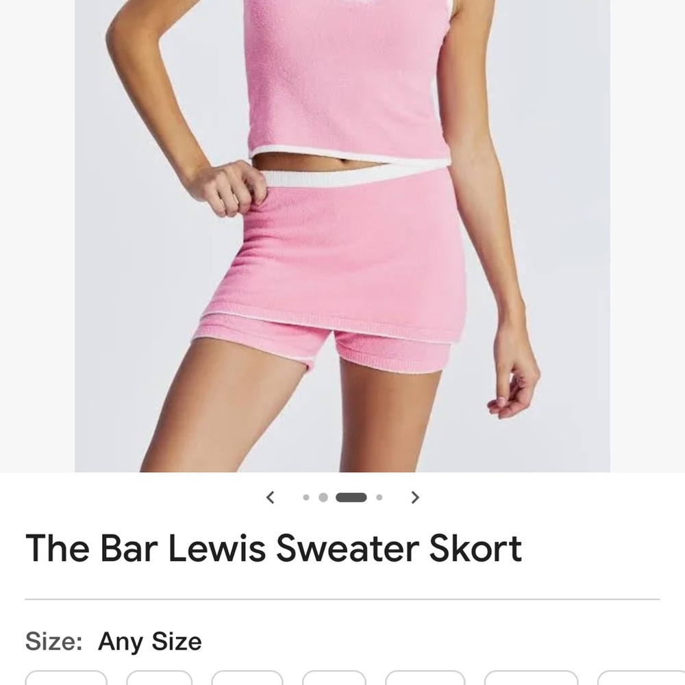 The Bar Lewis Sweater Skort - Pink